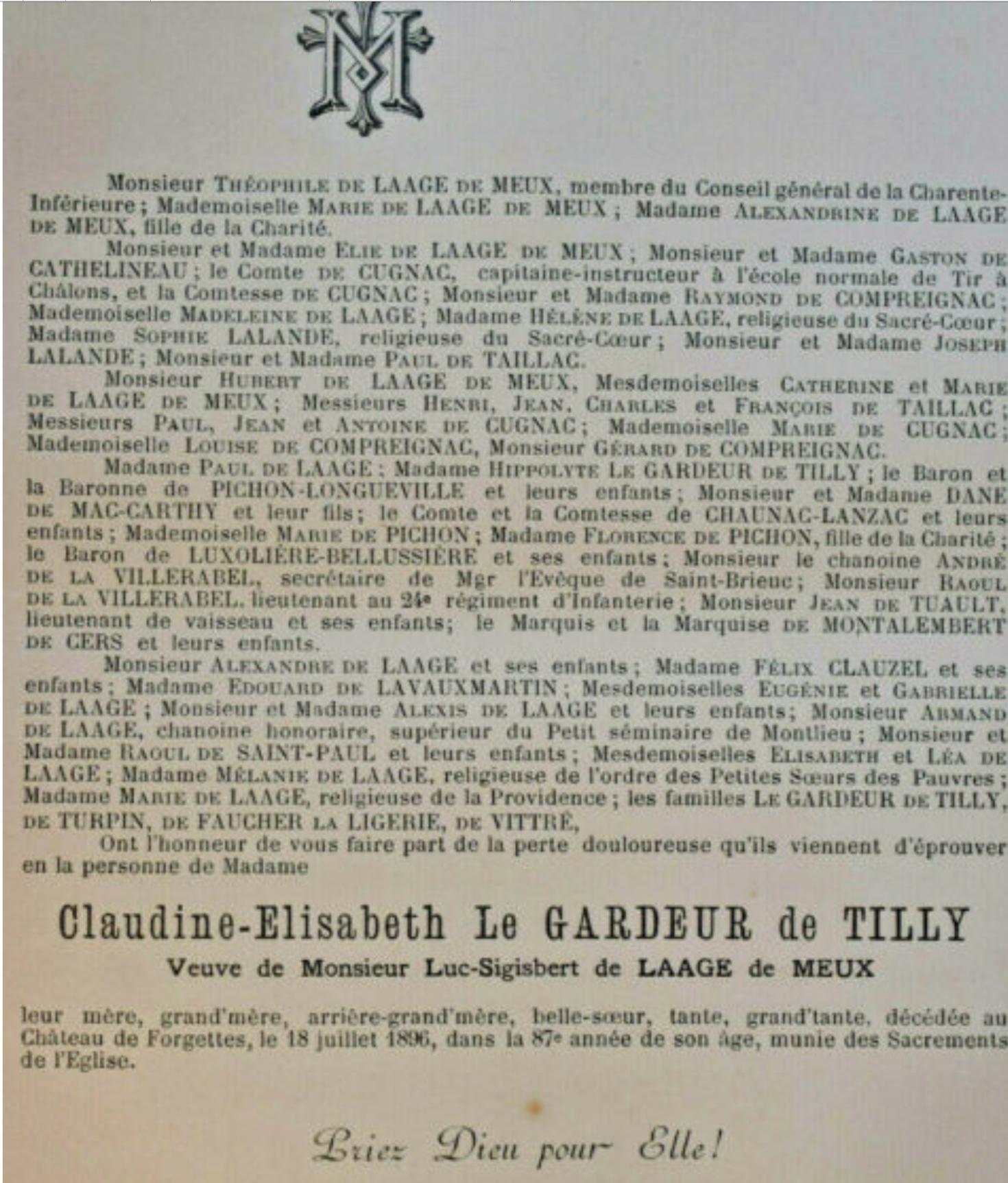 Eliede LAAGE de MEUX 18601942